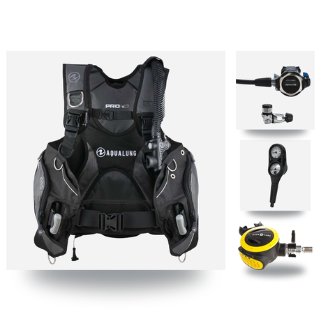 Aqualung Regulator + BCD Scuba Package – Pro HD Mens BCD + LEG3ND Regulator + Octopus + Console — includes Aqualung Pro HD M…