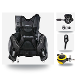 Aqualung Regulator + BCD Scuba Package – Pro HD Mens BCD + LEG3ND Regulator + Octopus + Console — Black/Grey, Aqualung Helix…