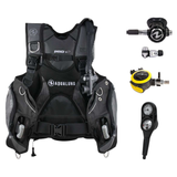 Aqualung Regulator + BCD Scuba Package – Pro HD Mens BCD + LEG3ND Regulator + Octopus + Console — Black/Grey, Aqualung Helix…