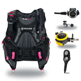 Aqualung Regulator + BCD Scuba Package – Pro HD Womens BCD + LEG3ND Regulator + Octopus + Console — includes Aqualung Pro HD…