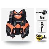 Aqualung Regulator + BCD Scuba Package – Pro HD Womens BCD + LEG3ND Regulator + Octopus + Console — Black/Coral, Aqualung LE…