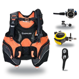 Aqualung Regulator + BCD Scuba Package – Pro HD Womens BCD + LEG3ND Regulator + Octopus + Console — Black/Coral, Aqualung LE…