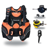 Aqualung Regulator + BCD Scuba Package – Pro HD Womens BCD + LEG3ND Regulator + Octopus + Console — Black/Coral, Aqualung Ti…