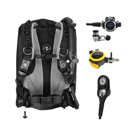 Aqualung Regulator + BCD Scuba Package – Rogue BCD + LEG3ND MBS Regulator + Octopus + Console — includes Aqualung Rogue BCD…
