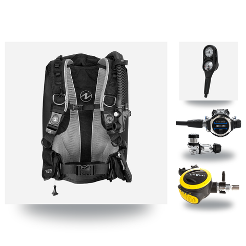 Aqualung Regulator + BCD Scuba Package – Rogue BCD + LEG3ND MBS Regulator + Octopus + Console