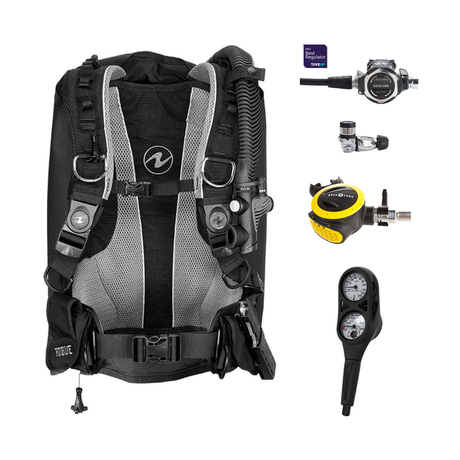 Aqualung Regulator + BCD Scuba Package – Rogue BCD + LEG3ND MBS Regulator + Octopus + Console — Aqualung LEG3ND Elite
