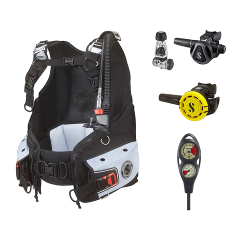 Scubapro Regulator + BCD Scuba Package – Bella BCD w/ BPI + MK17 EVO2/C370 Regulator + R105 Octopus + 2-Gauge Console