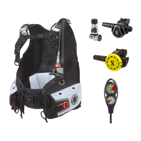 Scubapro Regulator + BCD Scuba Package – Bella BCD w/ BPI + MK17 EVO2/C370 Regulator + R105 Octopus + 2-Gauge Console