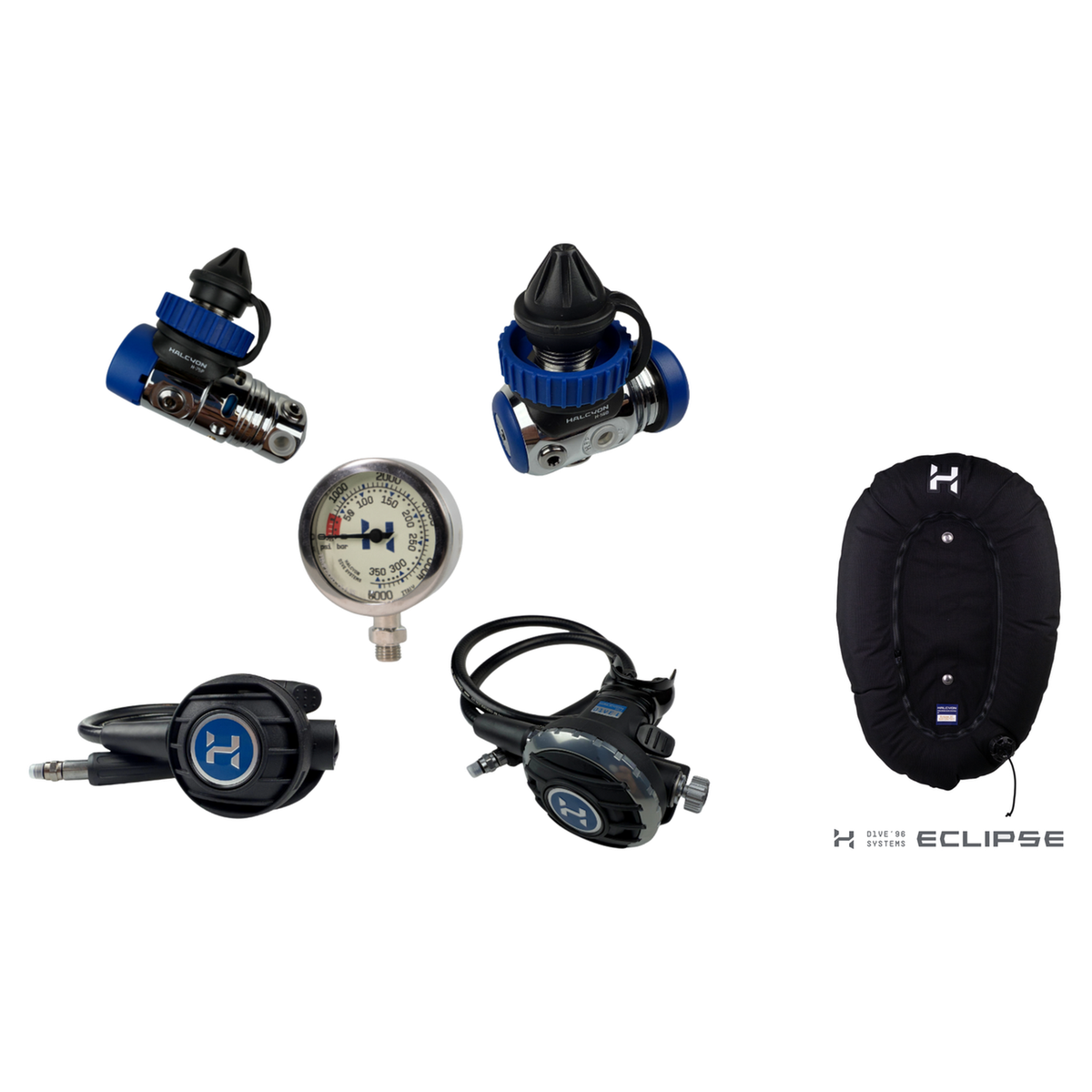 Halcyon Regulator + BCD Tech Package – Eclipse Single Tank System + H-75P Singles Regulator Package