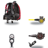 Hollis Regulator + BCD Scuba Package – HD-200 BCD + 150LX DC7 Regulator + 150LX Stainless Steel Octopus + Maxdepth Gauge Con…