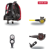 Hollis Regulator + BCD Scuba Package – HD-200 BCD + 150LX DC7 Regulator + 150LX Stainless Steel Octopus + Maxdepth Gauge Con…