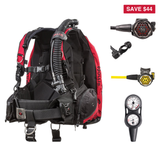 Hollis Regulator + BCD Scuba Package – HD-200 BCD + 150LX DC7 Regulator + 150LX Stainless Steel Octopus + Maxdepth Gauge Con…