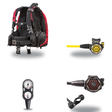 Hollis Regulator + BCD Scuba Package – HD-200 BCD + 150LX DC7 Regulator + 150LX Stainless Steel Octopus + Maxdepth Gauge Con…