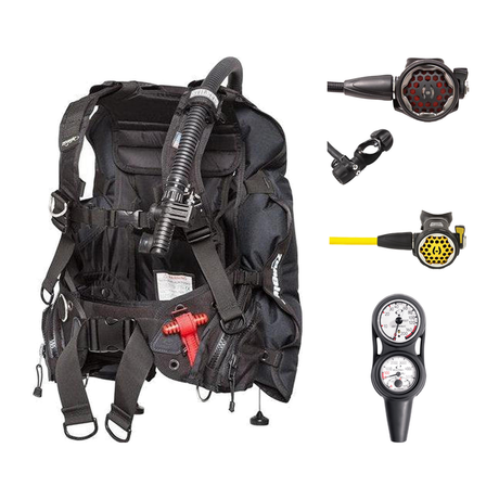 Hollis Regulator + BCD Scuba Package – HD-200 BCD + 150LX DC7 Regulator + 150LX Stainless Steel Octopus + Maxdepth Gauge Con…