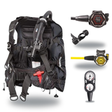 Hollis Regulator + BCD Scuba Package – HD-200 BCD + 150LX DC7 Regulator + 150LX Stainless Steel Octopus + Maxdepth Gauge Con…