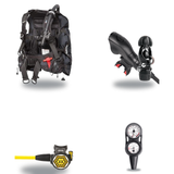 Hollis Regulator + BCD Scuba Package – HD-200 BCD + 150LX DC7 Regulator + 150LX Stainless Steel Octopus + Maxdepth Gauge Con…