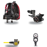 Hollis Regulator + BCD Scuba Package – HD-200 BCD + 150LX DC7 Regulator + 150LX Stainless Steel Octopus + Maxdepth Gauge Con…