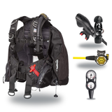 Hollis Regulator + BCD Scuba Package – HD-200 BCD + 150LX DC7 Regulator + 150LX Stainless Steel Octopus + Maxdepth Gauge Con…
