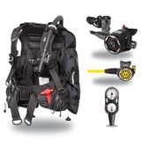 Hollis Regulator + BCD Scuba Package – HD-200 BCD + 150LX DC7 Regulator + 150LX Stainless Steel Octopus + Maxdepth Gauge Con…