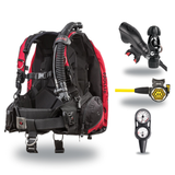 Hollis Regulator + BCD Scuba Package – HD-200 BCD + 150LX DC7 Regulator + 150LX Stainless Steel Octopus + Maxdepth Gauge Con…