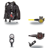 Hollis Regulator + BCD Scuba Package – HD-200 BCD + 150LX DC7 Regulator + 150LX Stainless Steel Octopus + Maxdepth Gauge Con…