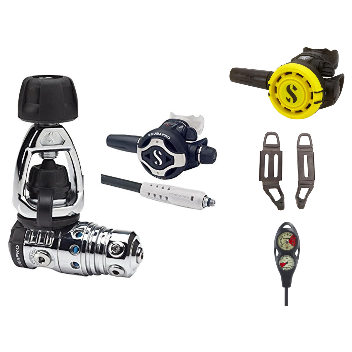 Scubapro Regulator + BCD Scuba Package – Hydros Pro 2 (Monorail Multi-Mount) BCD + MK25 EVO/S620 Ti Regulator + R105 Octopus…