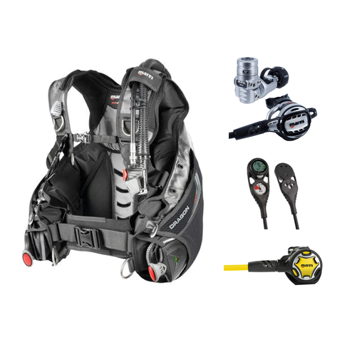 Mares Regulator + BCD Scuba Package – Dragon SLS BCD + Atlas ADJ 62X TBP Regulator + Dual Octopus + Mission 2 Console
