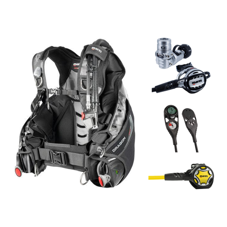 Mares Regulator + BCD Scuba Package – Dragon SLS BCD + Atlas ADJ 62X TBP Regulator + Dual Octopus + Mission 2 Console