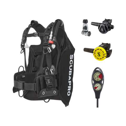 Scubapro Regulator + BCD Scuba Package – Navigator Lite BCD + MK17 EVO2/C370 Regulator + R105 Octopus + 2-Gauge Console
