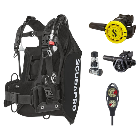 Scubapro Regulator + BCD Scuba Package – Navigator Lite BCD + MK17 EVO2/C370 Regulator + R105 Octopus + 2-Gauge Console