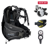 Oceanic Regulator + BCD Scuba Package – Atmos BCD + Delta 5 + EDX Regulator + Alpha 8 Octopus + Maxdepth Gauge Console — inc…