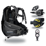 Oceanic Regulator + BCD Scuba Package – Atmos BCD + Delta 5 + EDX Regulator + Alpha 8 Octopus + Maxdepth Gauge Console — Oce…
