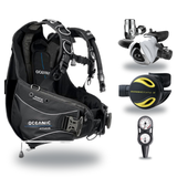 Oceanic Regulator + BCD Scuba Package – Atmos BCD + Delta 5 + EDX Regulator + Alpha 8 Octopus + Maxdepth Gauge Console — Oce…