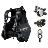 Oceanic Regulator + BCD Scuba Package – Atmos BCD + Delta 5 + EDX Regulator + Alpha 8 Octopus + Maxdepth Gauge Console — Oce…
