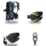 Oceanic Regulator + BCD Scuba Package – Atmos BCD + Delta 5 + EDX Regulator + Alpha 8 Octopus + Maxdepth Gauge Console — Oce…