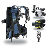 Oceanic Regulator + BCD Scuba Package – Atmos BCD + Delta 5 + EDX Regulator + Alpha 8 Octopus + Maxdepth Gauge Console — Oce…