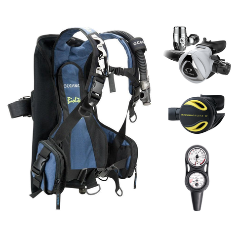 Oceanic Regulator + BCD Scuba Package – Atmos BCD + Delta 5 + EDX Regulator + Alpha 8 Octopus + Maxdepth Gauge Console