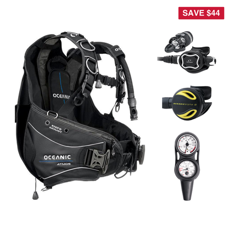 Oceanic Regulator + BCD Scuba Package – Atmos BCD + ZEO FDX-I Regulator + Alpha 8 Octopus + Maxdepth Gauge Console — include…