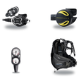 Oceanic Regulator + BCD Scuba Package – Atmos BCD + ZEO FDX-I Regulator + Alpha 8 Octopus + Maxdepth Gauge Console — Oceanic…