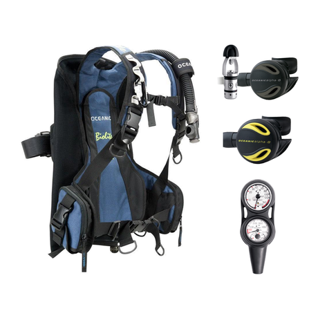 Oceanic Regulator + BCD Scuba Package – Atmos BCD + ZEO FDX-I Regulator + Alpha 8 Octopus + Maxdepth Gauge Console — Oceanic…