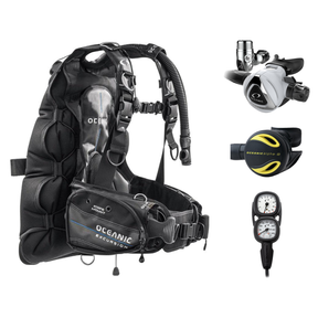 Oceanic Regulator + BCD Scuba Package – Excursion Back Inflate BCD + Delta 5 EDX Regulator + Alpha 8 Octopus + Maxview Conso…