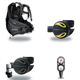 Oceanic Regulator + BCD Scuba Package – Hera BCD + Delta 5 + EDX Regulator + Alpha 8 Octopus + Maxdepth Gauge Console — Ocea…