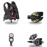 Oceanic Regulator + BCD Scuba Package – Hera BCD + Delta 5 + EDX Regulator + Alpha 8 Octopus + Maxdepth Gauge Console — Zeag…