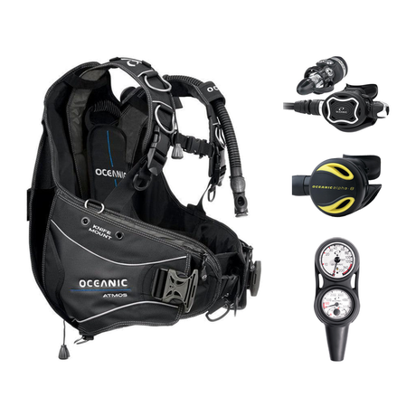 Oceanic Regulator + BCD Scuba Package – OceanPro BCD + Delta 5 + EDX Regulator + Alpha 8 Octopus + Maxdepth Gauge Console —…