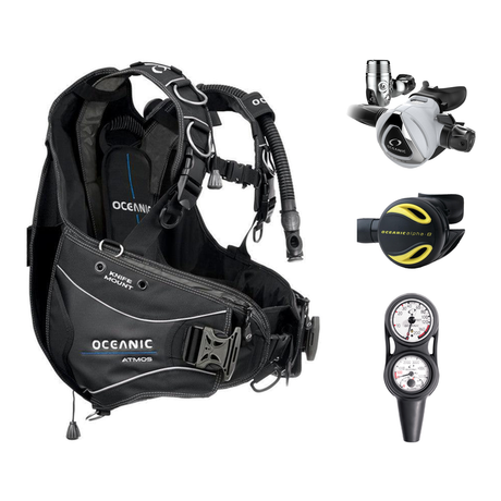 Oceanic Regulator + BCD Scuba Package – OceanPro BCD + Delta 5 + EDX Regulator + Alpha 8 Octopus + Maxdepth Gauge Console —…
