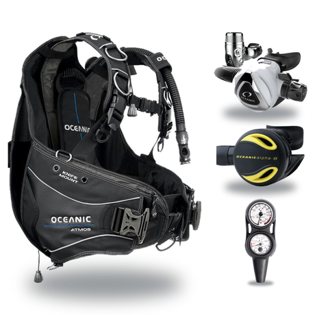 Oceanic Regulator + BCD Scuba Package – OceanPro BCD + Delta 5 + EDX Regulator + Alpha 8 Octopus + Maxdepth Gauge Console —…