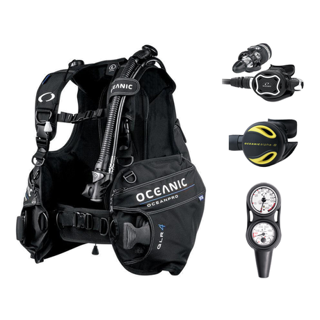 Oceanic Regulator + BCD Scuba Package – OceanPro BCD + Delta 5 + EDX Regulator + Alpha 8 Octopus + Maxdepth Gauge Console —…