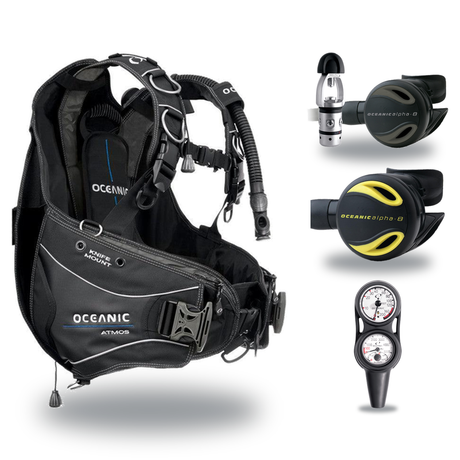 Oceanic Regulator + BCD Scuba Package – OceanPro BCD + Delta 5 + EDX Regulator + Alpha 8 Octopus + Maxdepth Gauge Console —…