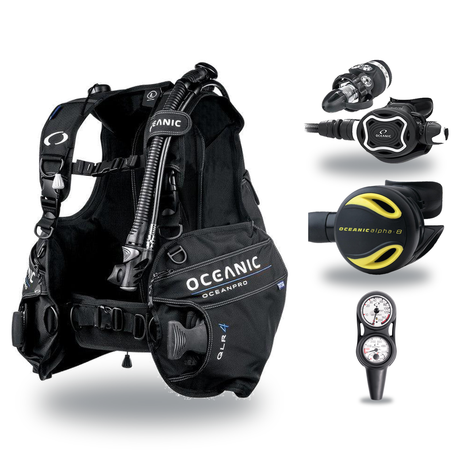 Oceanic Regulator + BCD Scuba Package – Oceansport BCD + Alpha 8 + SP5 Regulator + Alpha 8 Octopus + Maxdepth Gauge Console…