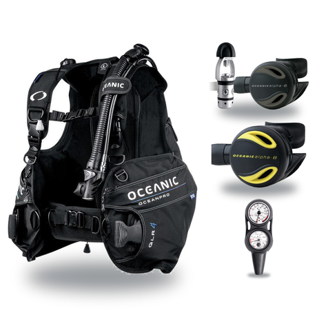 Oceanic Regulator + BCD Scuba Package – Oceansport BCD + Alpha 8 + SP5 Regulator + Alpha 8 Octopus + Maxdepth Gauge Console…